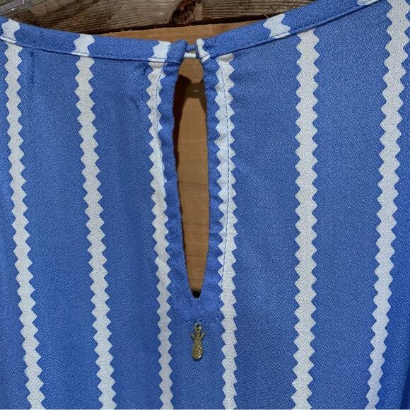 Anthropologie Beachgold Ancona Striped Surplice Romper Blue/White Size XS Beachy - Picture 14 of 16